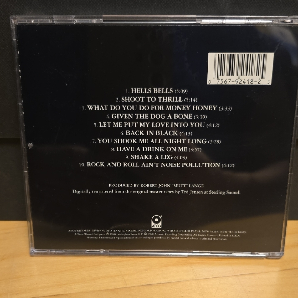 AC/DC Back In Black CD - Picture 2 of 3